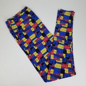 Lularoe TC Leggings Womens Plus Tall Curvy Blue